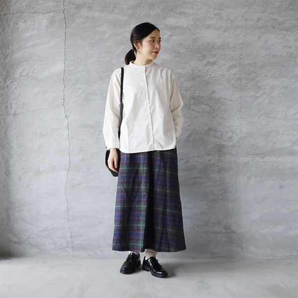 SALE セール 40%OFF sabbatum サバタム 30s ビエラワッシャー スタンドカラーバックタックシャツ メール便発送  日本製 SALE セール 40%OFF sabbatum サバタム 30s ビエラワッシャー