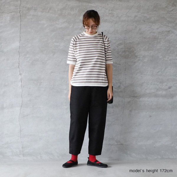 再値下げ ボーダー 長袖 Tシャツ 青 日本製 blue lake market