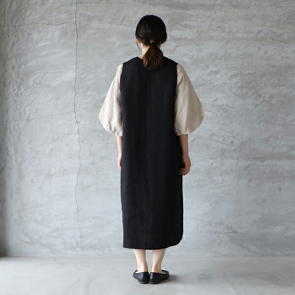 Frenchbull par cion シオン リネンVネックワンピース レディース 23AW