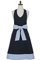 ネイビー＆サックスローブエプロン ARB71 | フレアーエプロン,ローブ