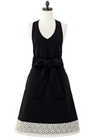 ブラック＆ベージュローブレースエプロン ARBR01 | フレアー