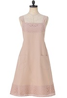 ピンク エプロン　レース付き 楽天市場】レディース エプロン ポケット付 花柄 小花 フラワー