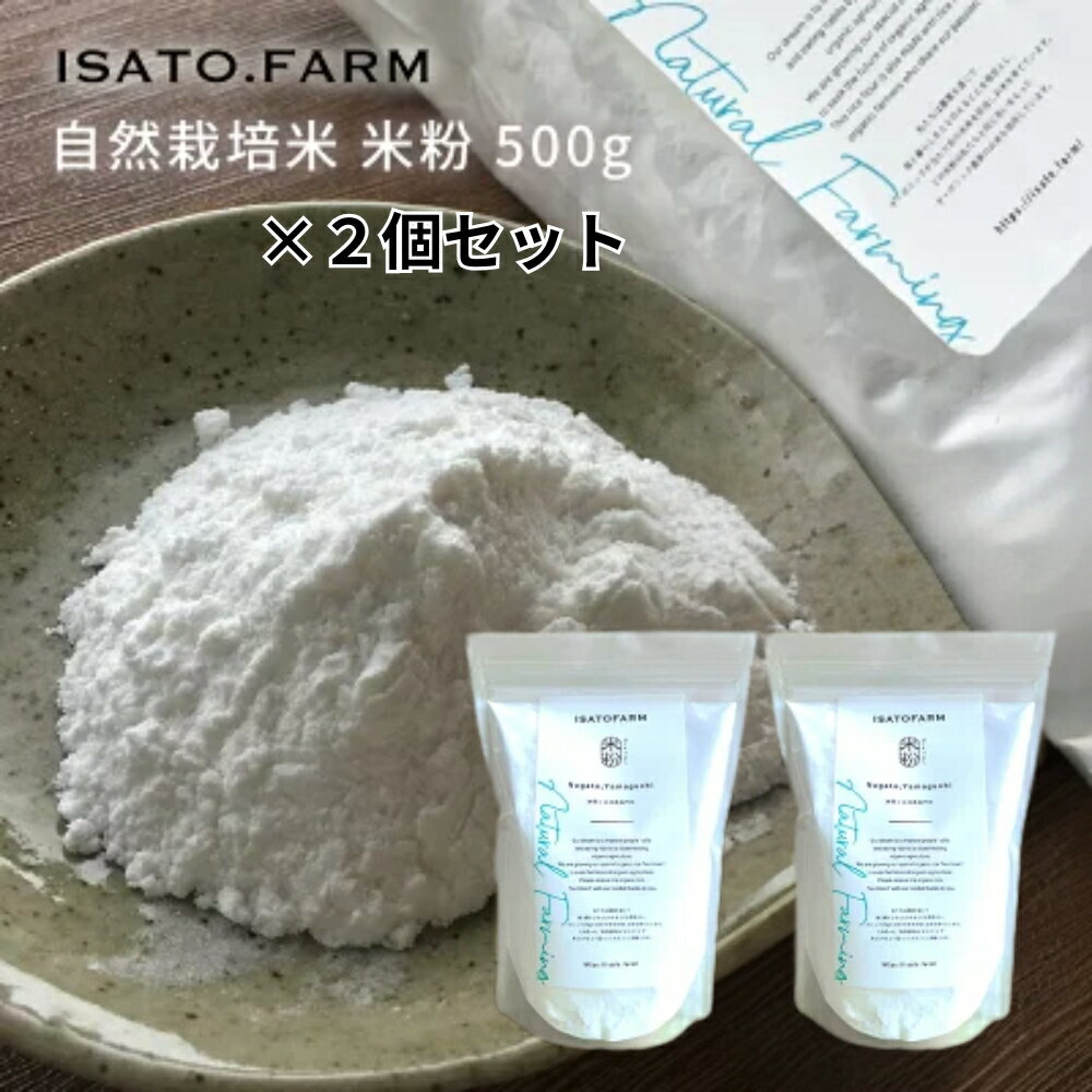 【楽天ランキング1位獲得】ISATOFARM 自然栽培米 米粉 山口県産 500g×2個セット 令和5年度産 オーガニッ