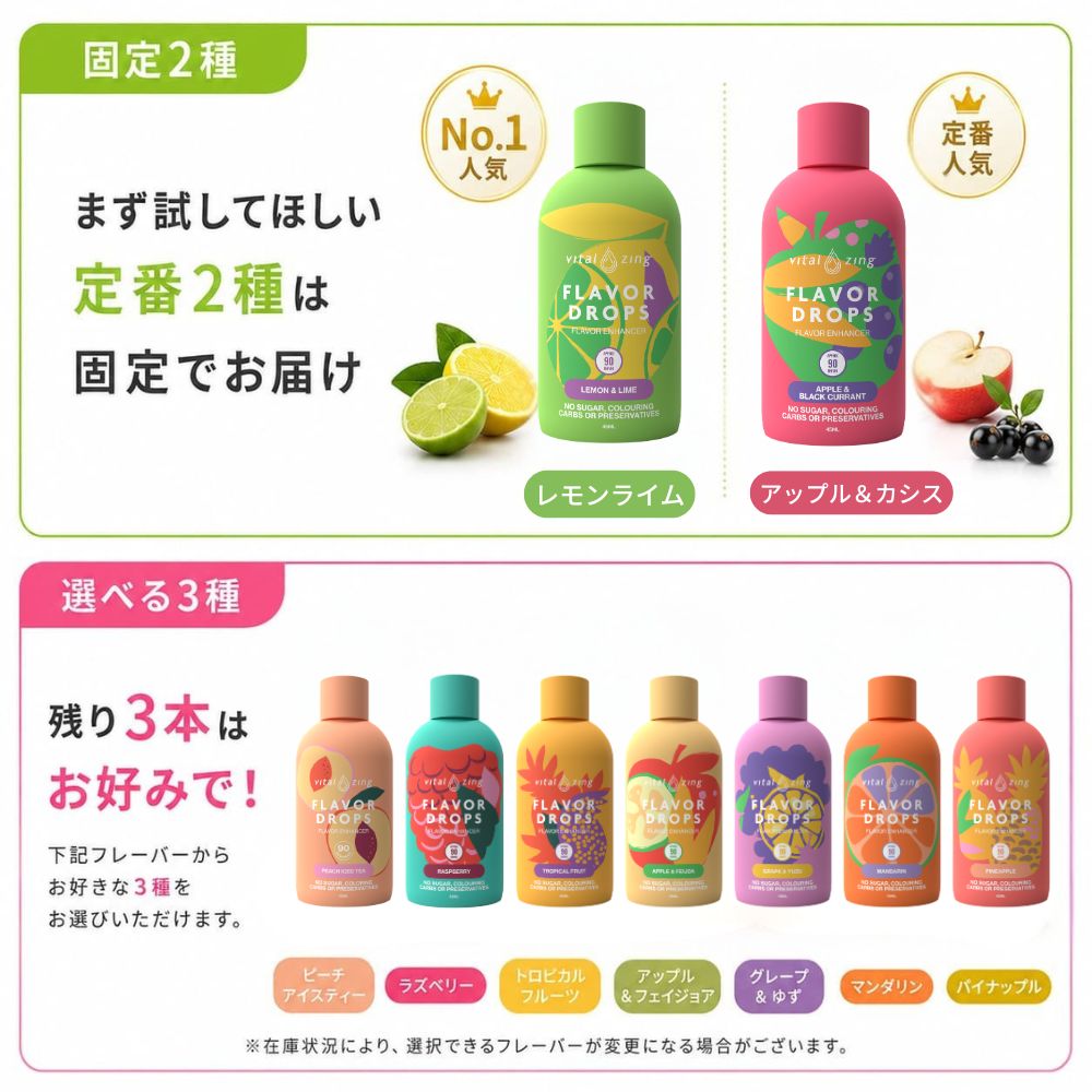VitalZing フレーバードロップス｜砂糖不使用の甘味料