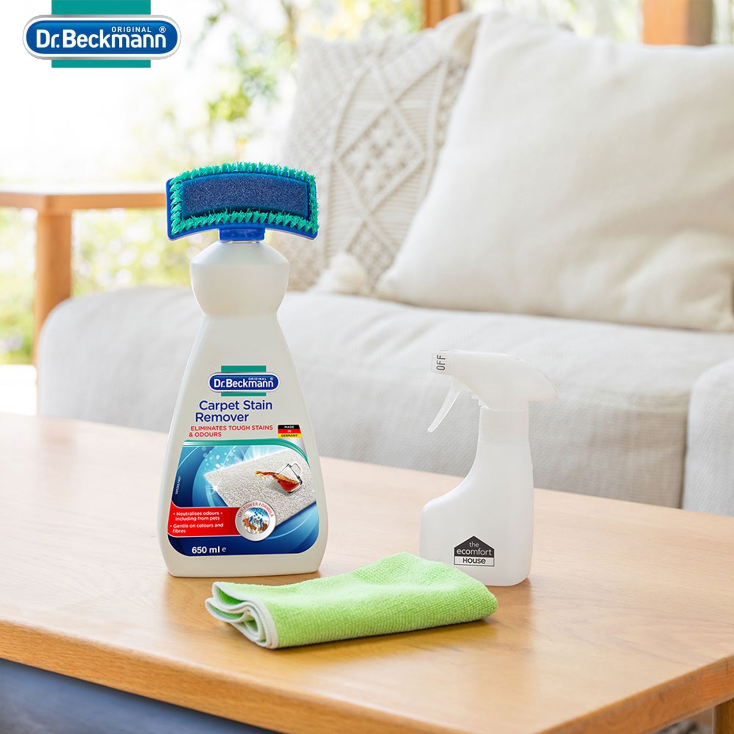 【在庫限り】Dr. Beckmann ドクター ベックマン カーペット ステインリムーバー 650ml ヘッドブラシ付き
