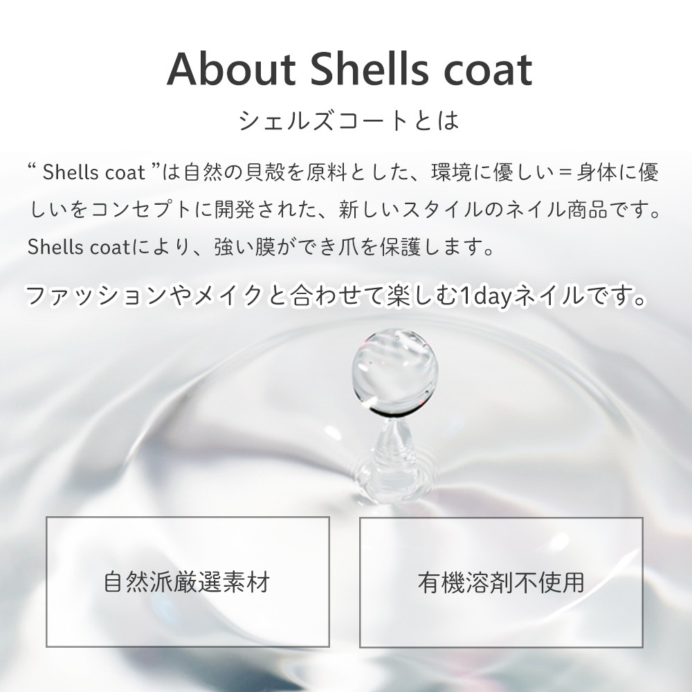 【シェルズコート3本以上で送料無料！】shellscoat シェルズコート6ml マットトップ 水溶性ネイル 天然成分 