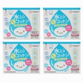 大衛　アメジスト　ママとベビーの水だけぬれコットン100包入×4個セット ｜ 日本製|ぬれコットン|ベビー向け用品