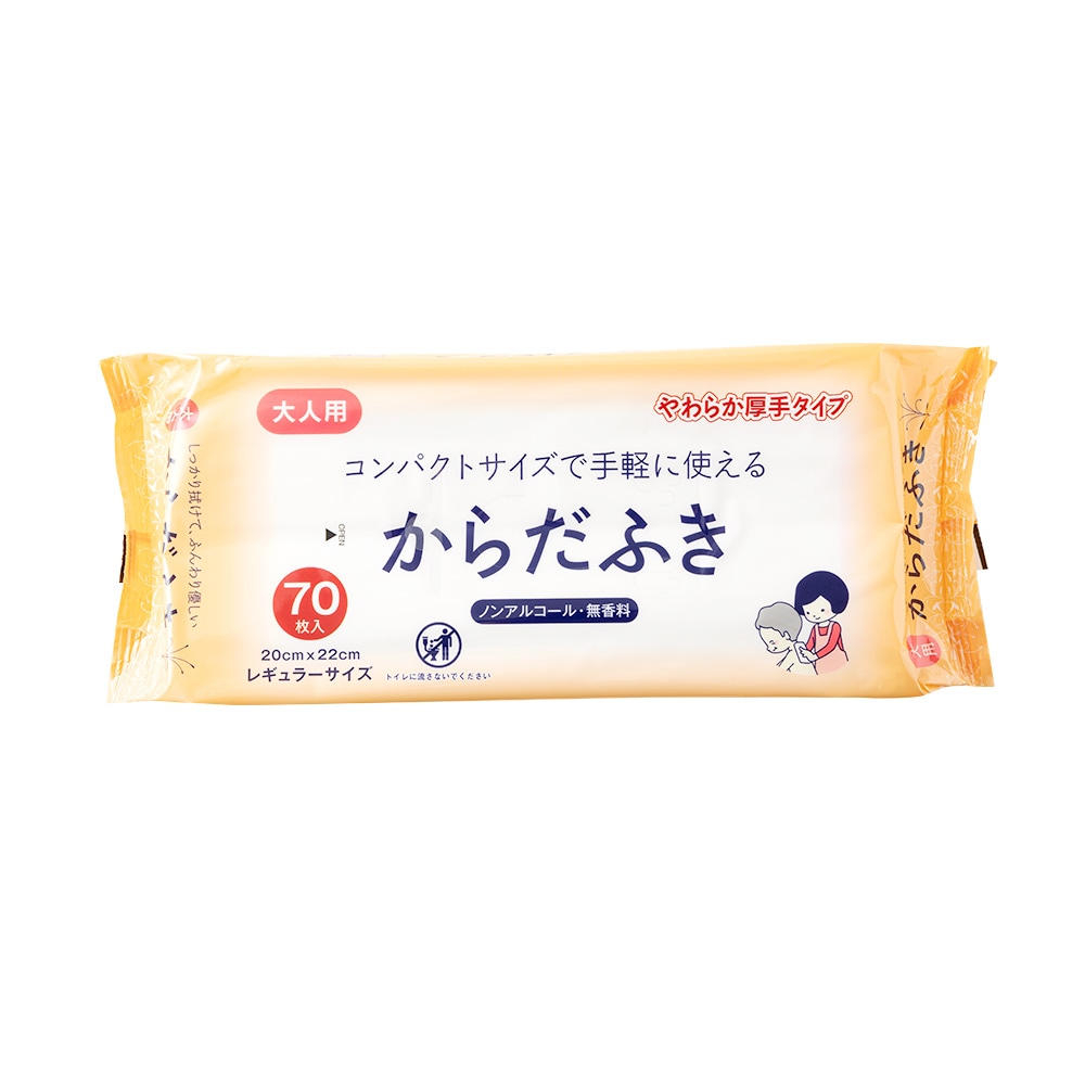 アメジスト 大人用からだふき 70枚入 大衛