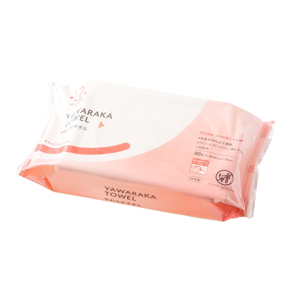 おしりふき　やわらかタオルベビーローション入80枚入 ｜ 日本製