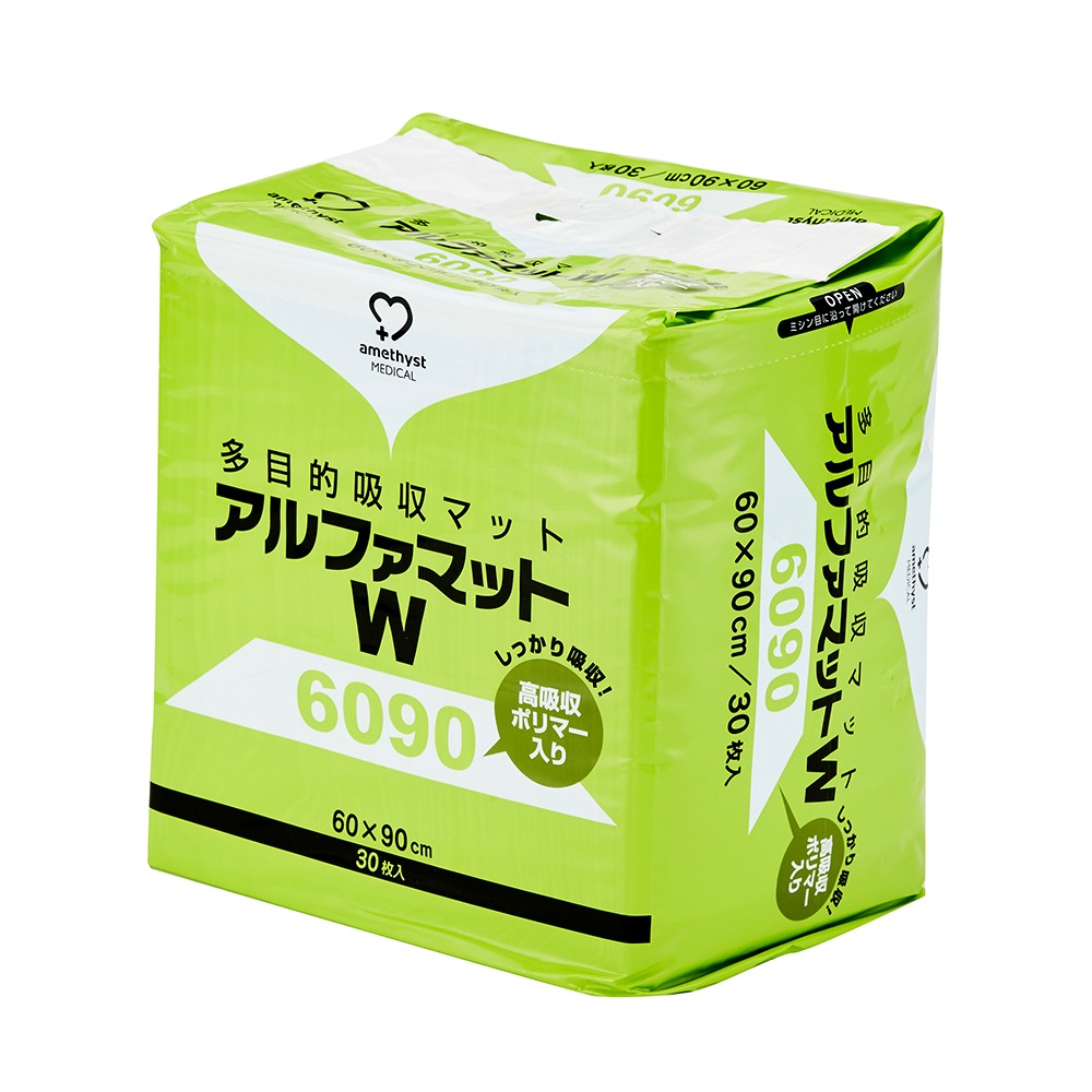 アメジスト アルファマット W6090 30枚入 ｜ 大衛 介護用シーツ 防水