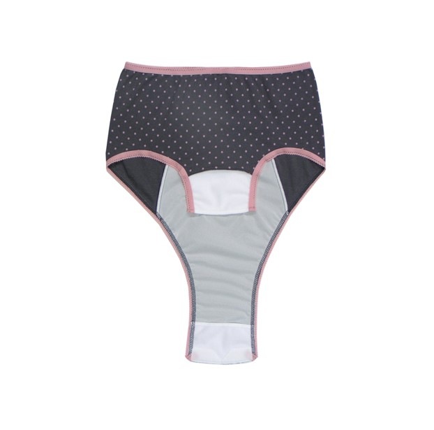 アメジスト 産褥ショーツ 前開き 水玉グレー 3L ｜ 産じょくショーツ 産後 パンツ 日本製 マタニティショーツ 出産準備 大衛 ※ネコポス対応2 送料無料
