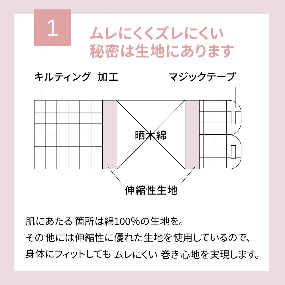 腹帯 マジックタイプ ピンク フリーサイズ ｜ ストマ ※ネコポス対応３ ※送料無料 帝王切開 大衛 術後腹帯