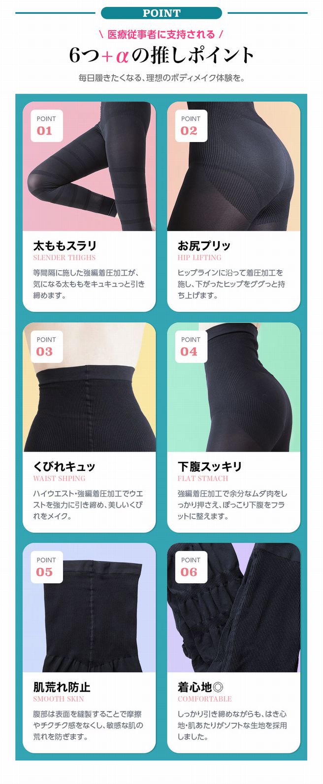 着圧レギンス MEDIWEAR SPATS (メディウエアスパッツ) ロング ｜引き締め ぽっこり腹 うきわ腹 産後 更年期 冷え対策 レギンス スパッツ 送料無料 ※ネコポス対応3
