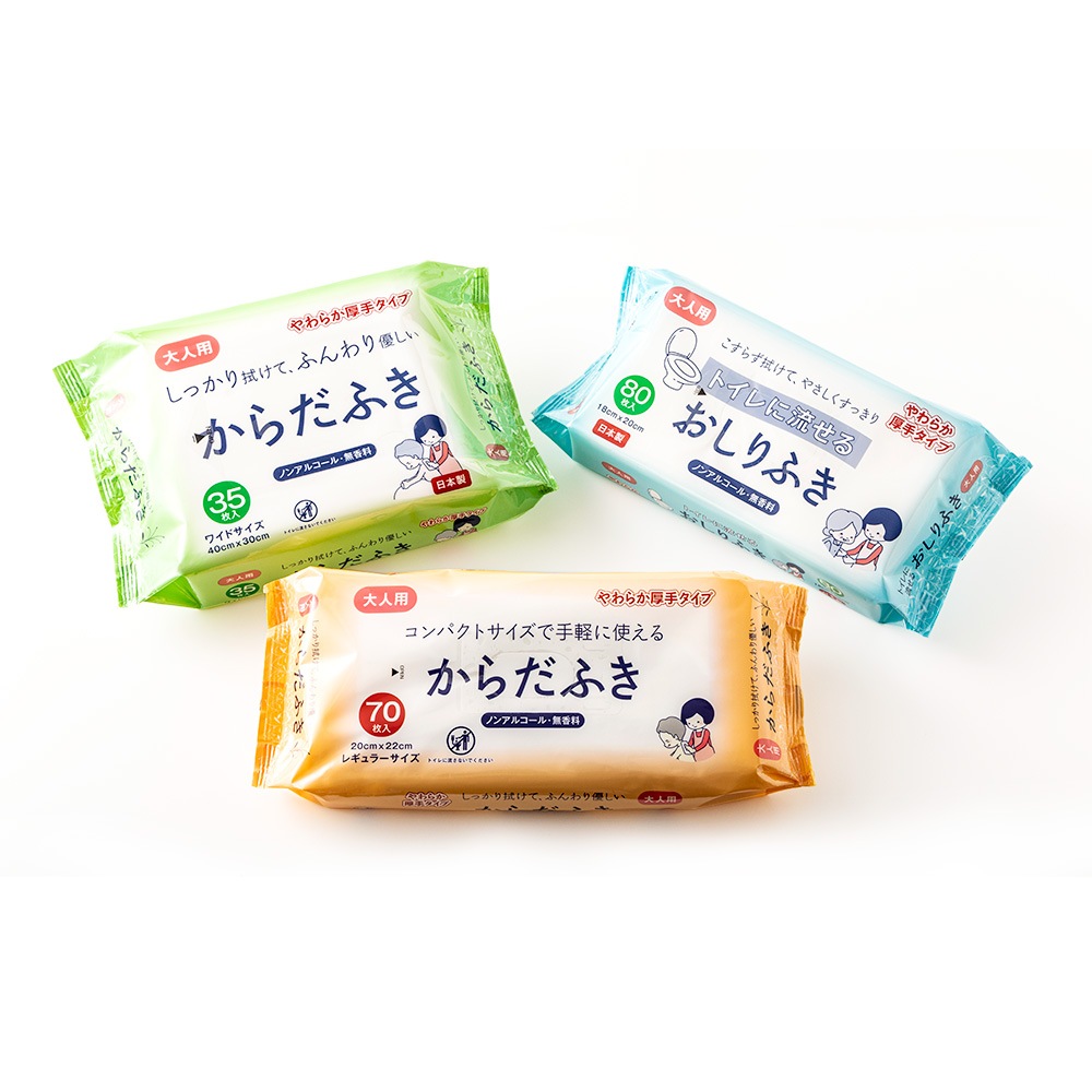 アメジスト 大人用からだふき大判 35枚入 12個セット(1ケース) ｜ おしりふき 厚手 からだ拭き 日本製 大衛