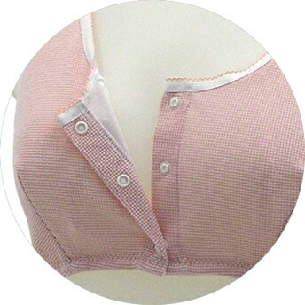 前開きブラ（ボーダーピンク）　LL ｜ ※ネコポス対応２　※送料無料　日本製　前開き　ノンワイヤー　ラテックスフリー