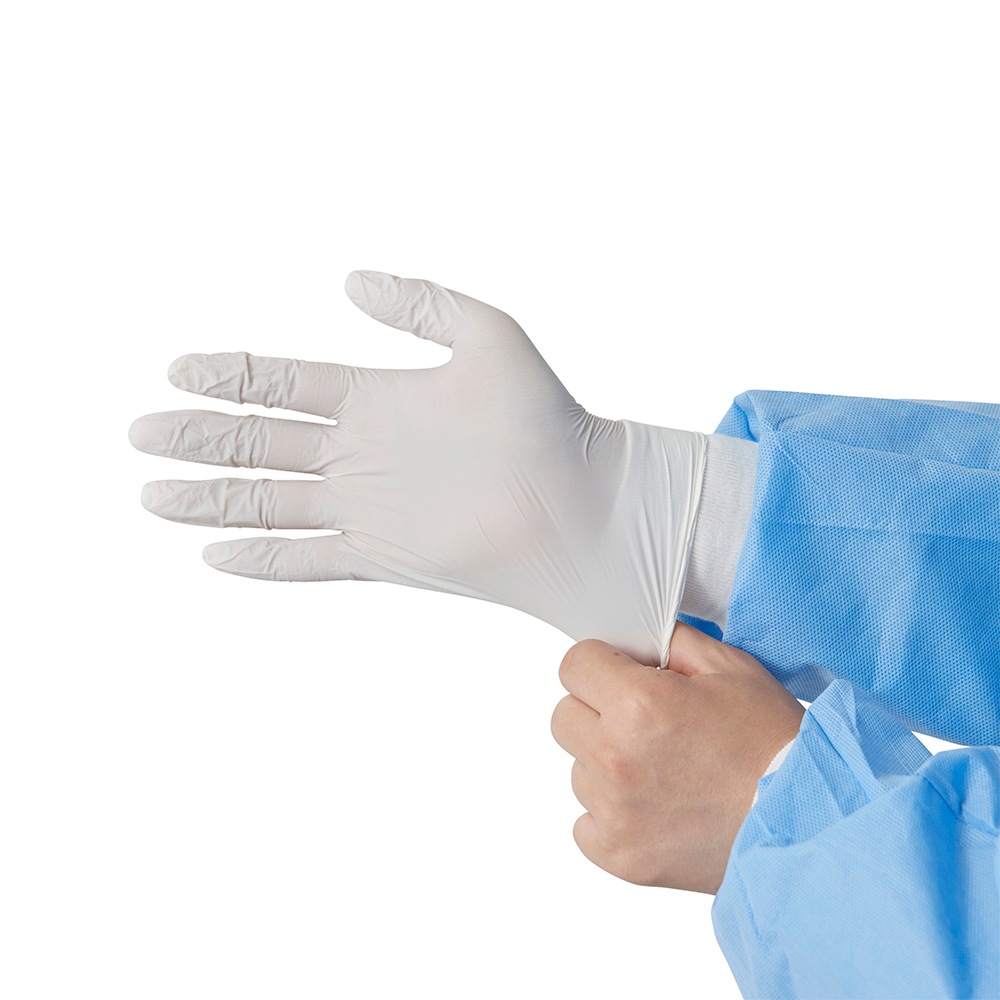 アメジスト ニトリルグローブα M ホワイト 200枚入｜ 手袋 非天然ゴム パウダーフリー 検査 検診 医療機器 伸縮性 耐薬品性 食品衛生法適合品 抗がん剤耐性 大衛 病院 介護 大容量 送料無料