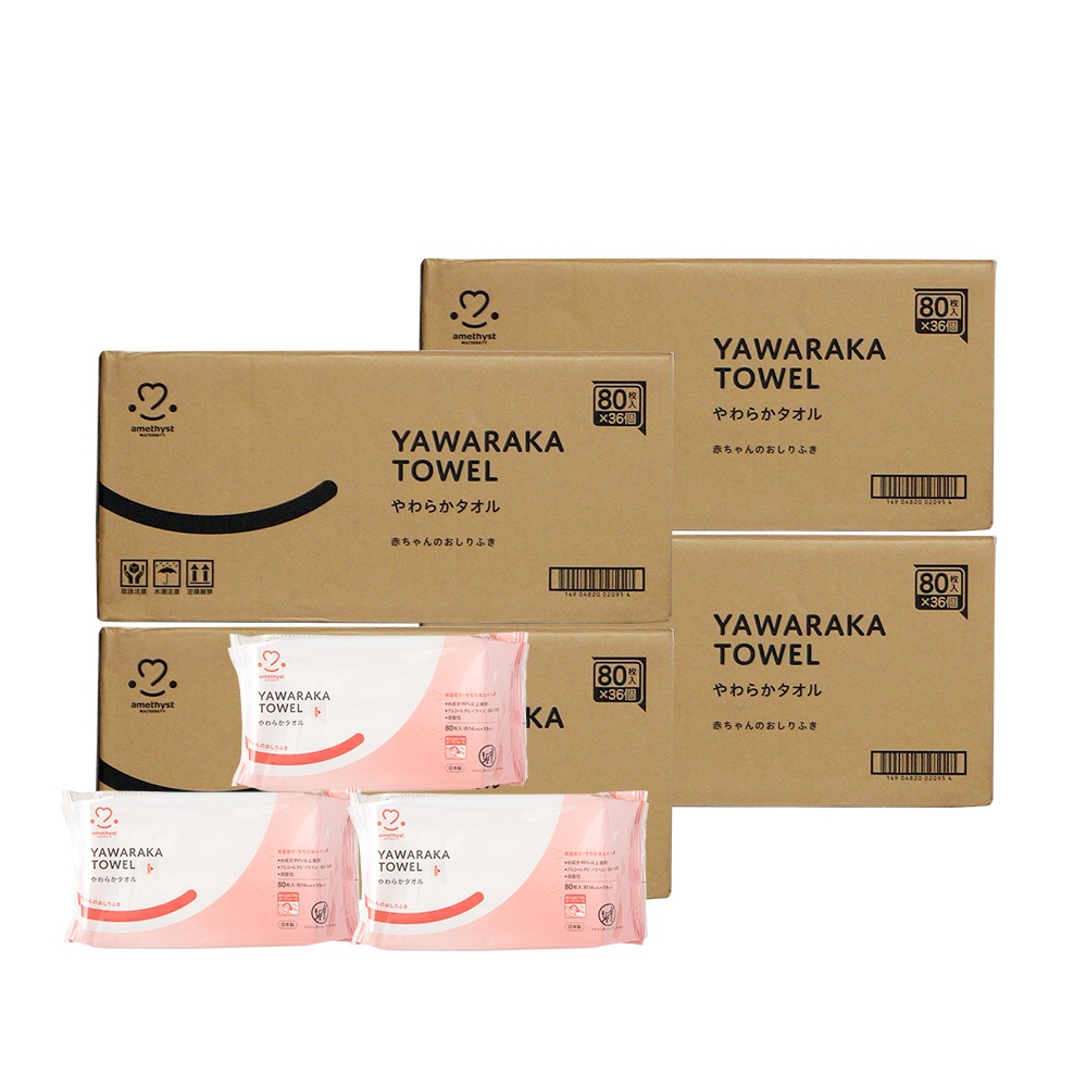 おしりふき　やわらかタオルベビーローション入80枚入×144個（4ケース） ｜ 日本製　※送料無料