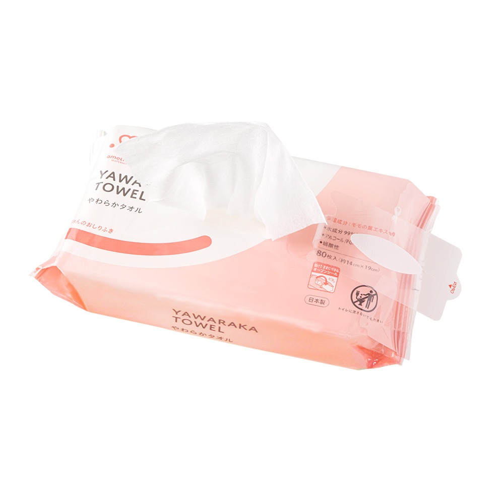 おしりふき　やわらかタオルベビーローション入80枚入×144個（4ケース） ｜ 日本製　※送料無料