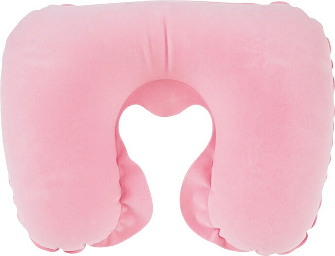 エアークッション首用ピンク ｜ ※ネコポス対応２　※送料無料　運転　肩こり　オフィスワーク　テレワーク　旅行　トラベル　介護