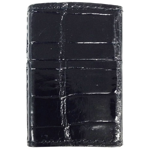 ZIPPO クロコダイル ブラック （本クロコダイル革巻き） ジッポー 