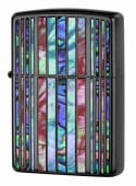 ZIPPO ������ޥ�����ȥ饤��BK Shell multi stripe �����륤��쥤���å���BK�ž夲 ���åݡ�