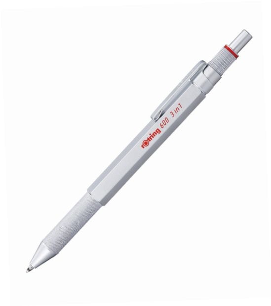 rotring ロットリング 600 3in1 マルチペン シルバー | 筆記具,海外