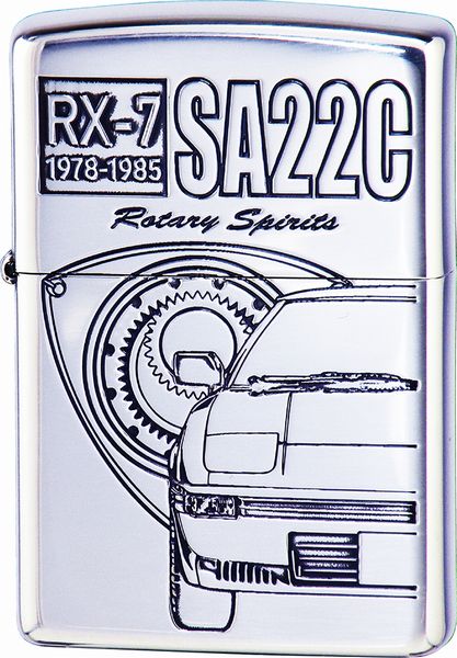 ZIPPO MAZDA マツダ サバンナ RX-7 SA22C エッチング・銀燻し ZIPPO MAZDA マツダ サバンナ RX-7 SA22C エッチング・銀燻し