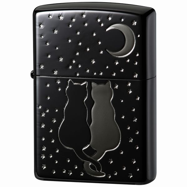 ZIPPO キャット 2BKS-TCATS 黒ニッケルコーティング銀差し仕上げ 