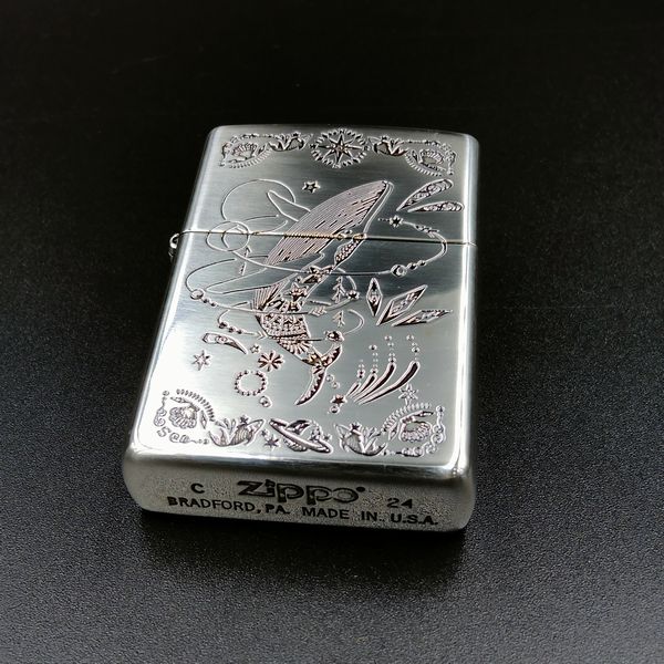 ZIPPO shibao クジラ エッチング・銀燻し仕上ジッポー | ZIPPO ZIPPO shibao クジラ エッチング・銀燻し仕上ジッポー | ZIPPO