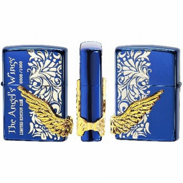ZIPPO 2023ǯ���� ���󥸥��롦������ PAW-2023BLS ��ԥ��֥롼�����ƥ���ξ�̥��å��󥰻ž夲 Angel Wing ���ꥢ��ʥ�С����� ���åݡ�