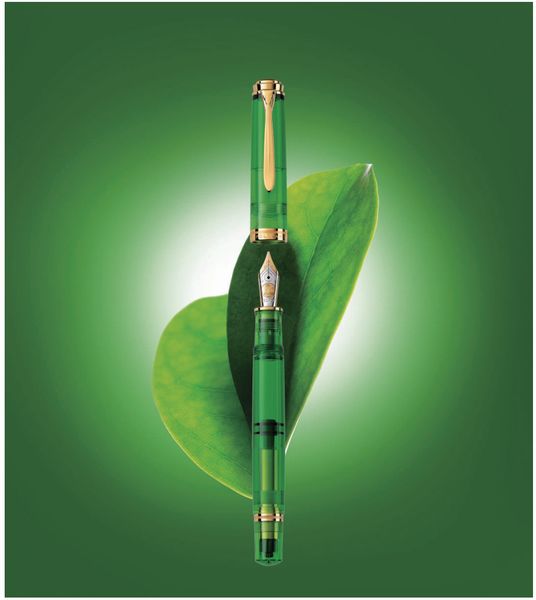 Pelikan �ڥꥫ�� ���������� �����٥졼�� M800 ���꡼��ǥ�󥹥ȥ졼���� GreenDmonstrator