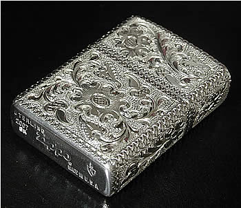ZIPPO スターリングシルバー（純銀） シルバーキング アーマー