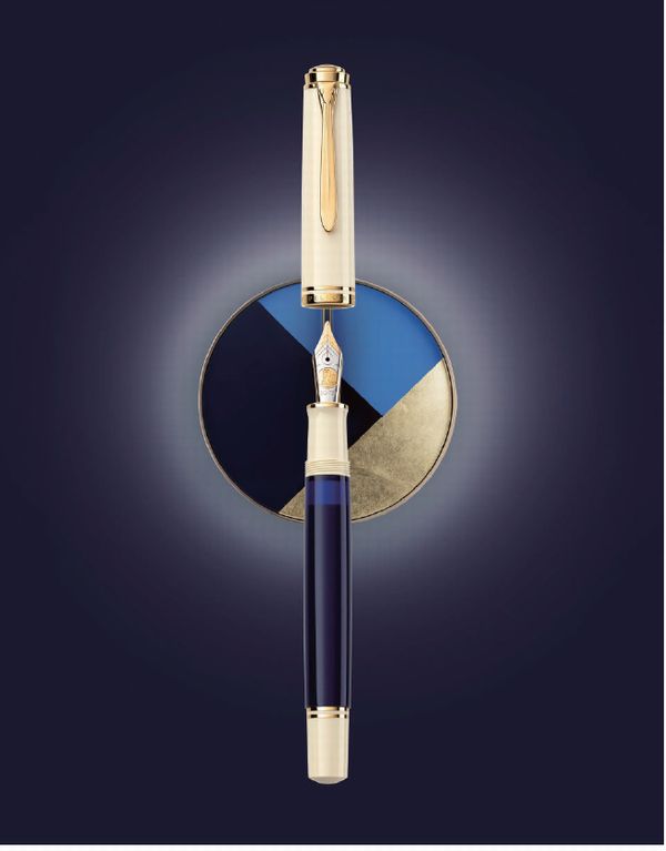 Pelikan �ڥꥫ�� ���������� �����٥졼�� M800 Cream Blue ���꡼��֥롼 ������������18��ڥ��� ��ǯɮ