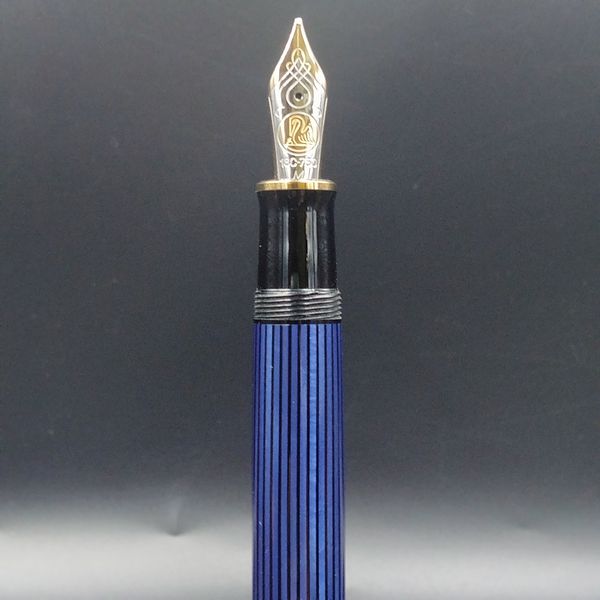 Pelikan �ڥꥫ�� �����٥졼�� M800 �֥롼���ȥ饤��  Blue stripe �ļ� ������������18��ڥ��� ��ǯɮ