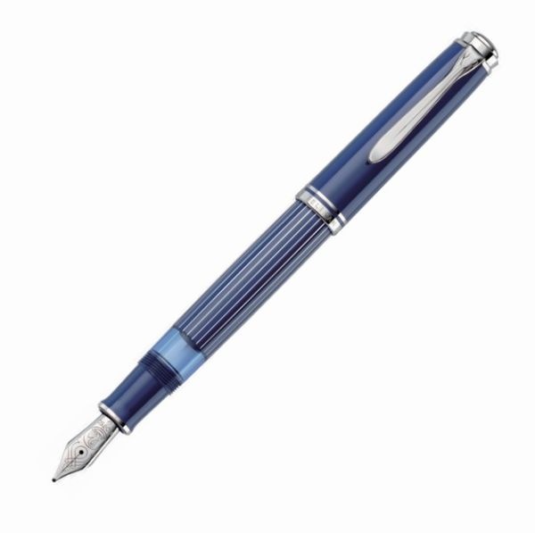Pelikan �ڥꥫ�� ���������� �����٥졼�� M815 Metal Striped Blue �᥿�� ���ȥ饤�� �֥롼 ������������18��ڥ��� ��ǯɮ