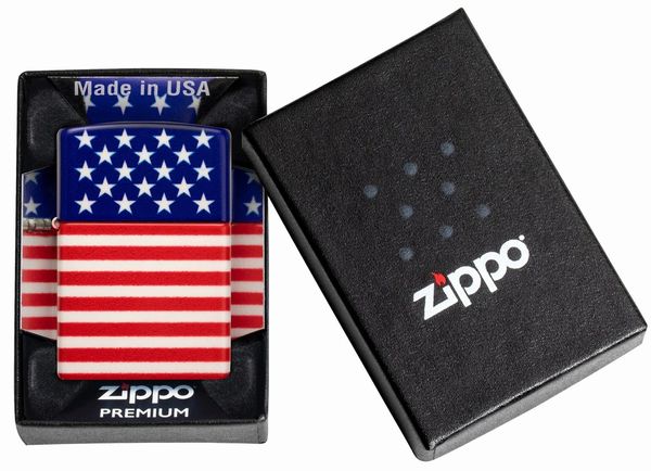 ZIPPO STARS AND STRIPES FLAG 48700 ����ꥫ��ե�å� �ǥ����� ľ͢���� 5�̲ù��ž夲 ���åݡ�