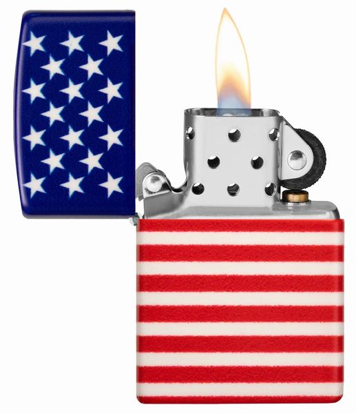 ZIPPO STARS AND STRIPES FLAG 48700 ����ꥫ��ե�å� �ǥ����� ľ͢���� 5�̲ù��ž夲 ���åݡ�