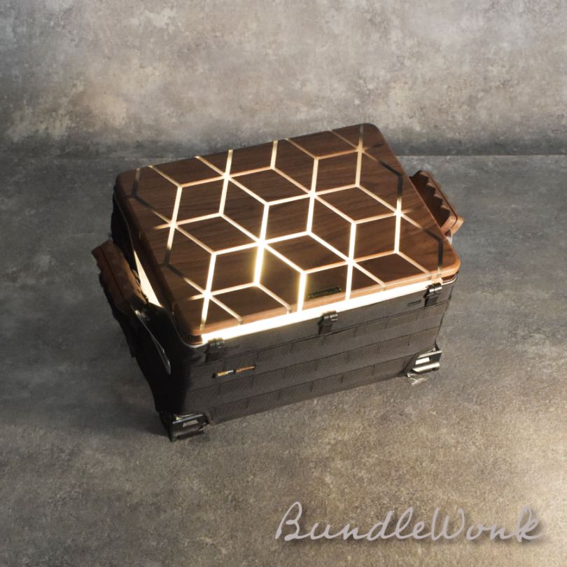 WANTKEYCAMP オマージュ/脚付シェルコン＋ウォルナット×レジン