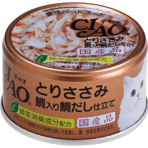 96缶 いなば CIAO チャオ 缶 猫 とりささみ 鯛入り 鯛だし仕立て CIAO（チャオ缶） とりささみ 鯛入り 鯛だし仕立て 85g いなば ペット