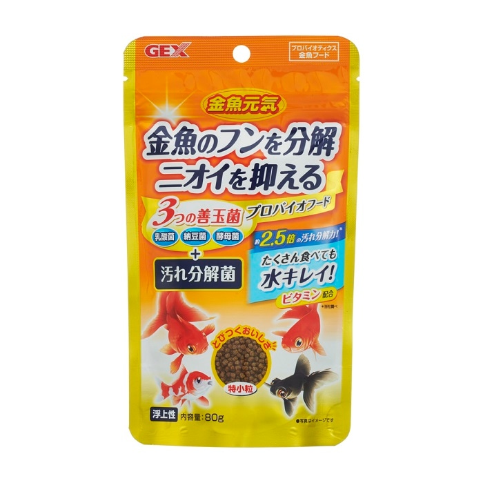 yoshi 金魚好き GEX 金魚元気 プロバイオフード 80g 4972547029966 | すべての商品