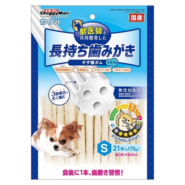 ホワイデント 長持ち歯みがき ギザ棒ガム S 21本 4976555828306