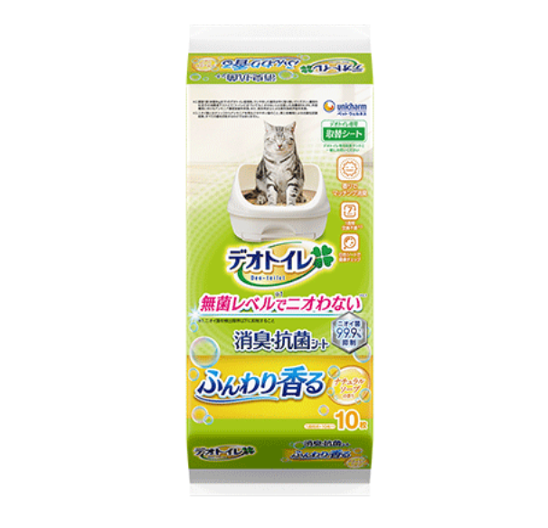 デオトイレ ふんわり香る消臭・抗菌シート ナチュラルソープの香り 10 