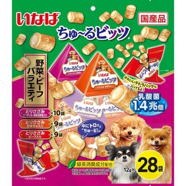 いなば ちゅ～るビッツ 野菜・ビーフバラエティ 28袋入り