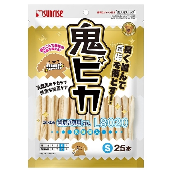 ゴン太の歯磨き専用ガム L8020乳酸菌入り 鬼ピカ Sサイズ 25本