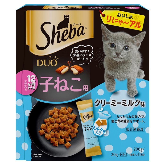 マース シーバ デュオ 12ヶ月までの子ねこ用 クリーミーミルク味 