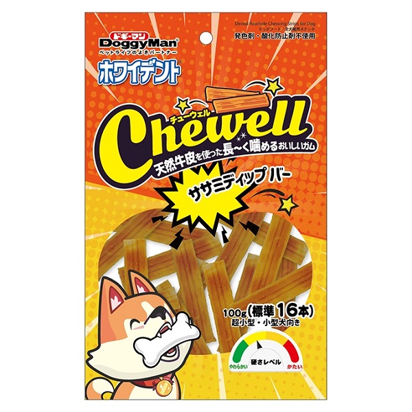 ホワイデント Chewell ササミディップバー 100g