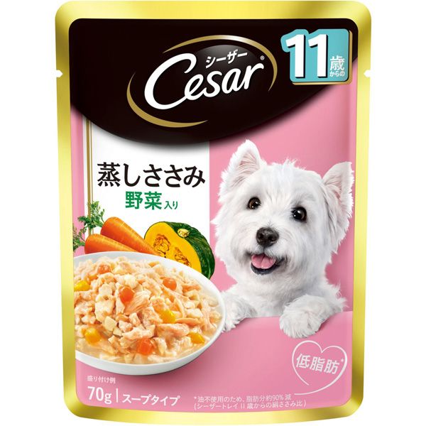 シーザー パウチ 11歳からの蒸しささみ 野菜入り スープタイプ 70g ドッグフード ウェットフード 高齢犬 シーザー レトルトパウチ すべての商品 アミーゴオンラインショップ本店