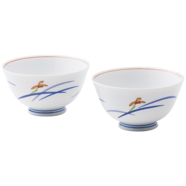 香蘭社 オーキッドブルーム 組飯碗