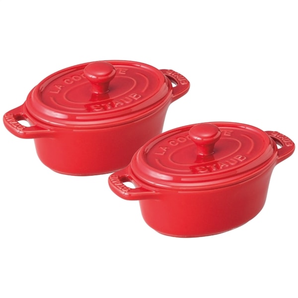 ストウブ セラミックオーバルペア(チェリー)