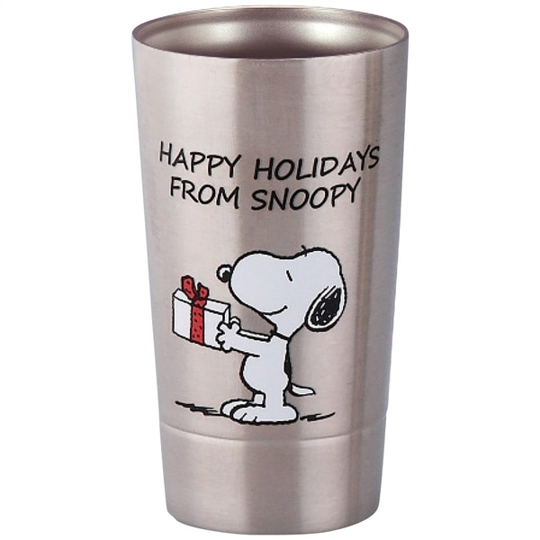 ピーナッツ 二重タンブラー350ml ハッピーホリデー